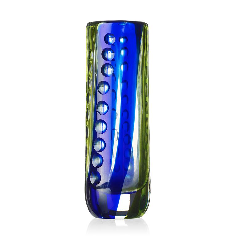 VICKE LINDSTRAND, vas, glas, Kosta 1950-70-tal, unik.