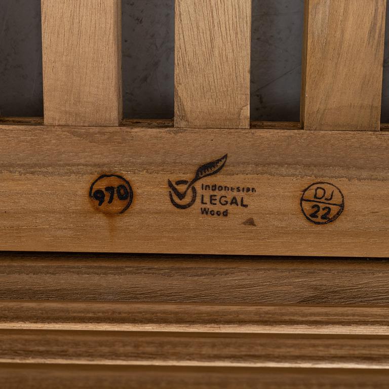 A 'Papaya' teak storage box, Brafab, 21st century.