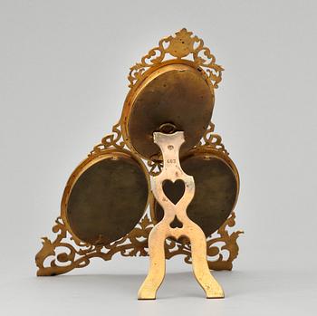 FOTORAM, mässing samt pietra dura, Italien, 1900-talets början.