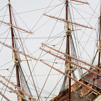 An early 20th century model of the ship 'Bohus'.