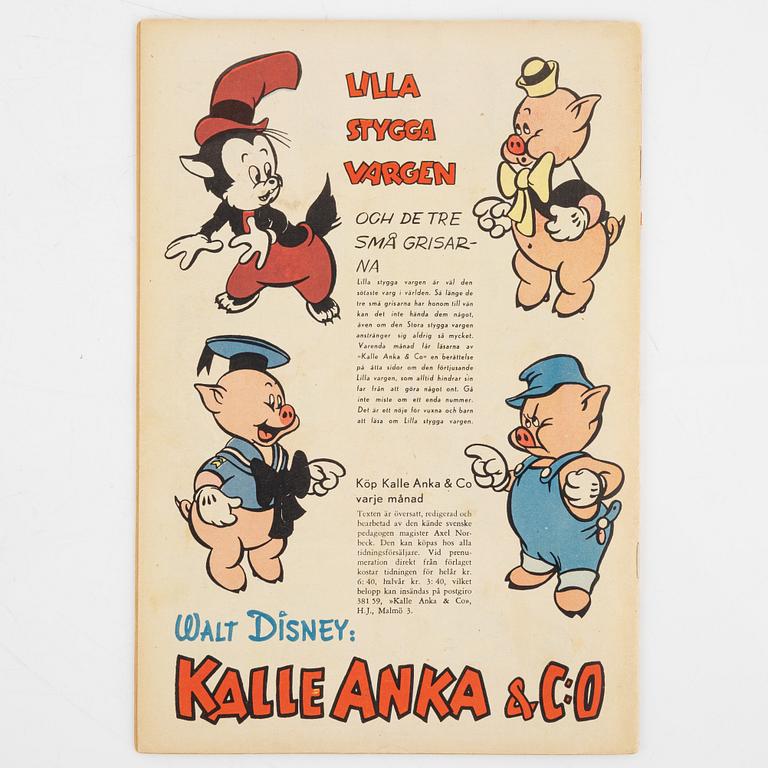Serietidningar, "Kalle Anka & Co, 12 st, komplett årgång 1949.