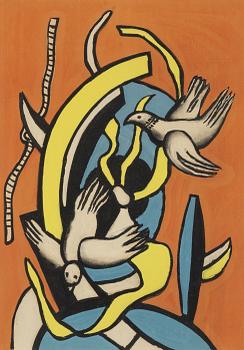 Fernand Léger, after, a lithograph in colours, 1959, signed in the print and numbered 215/300.