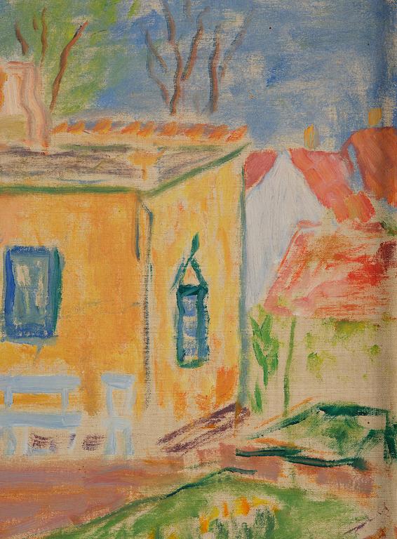 Ivan Ivarson, Yellow house in summer landscape.