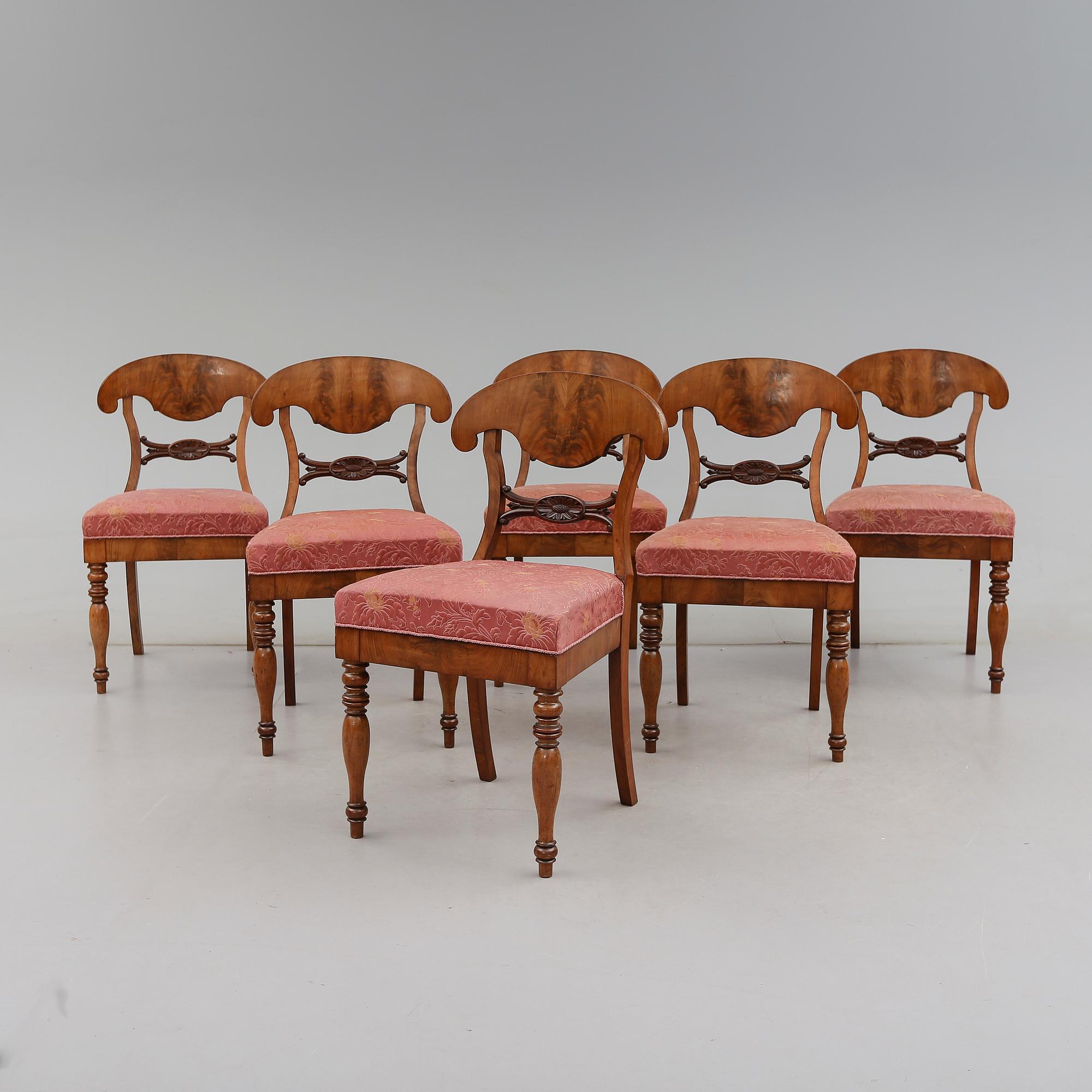 STOLAR, 6 st, senempire, 1800-talets mitt.