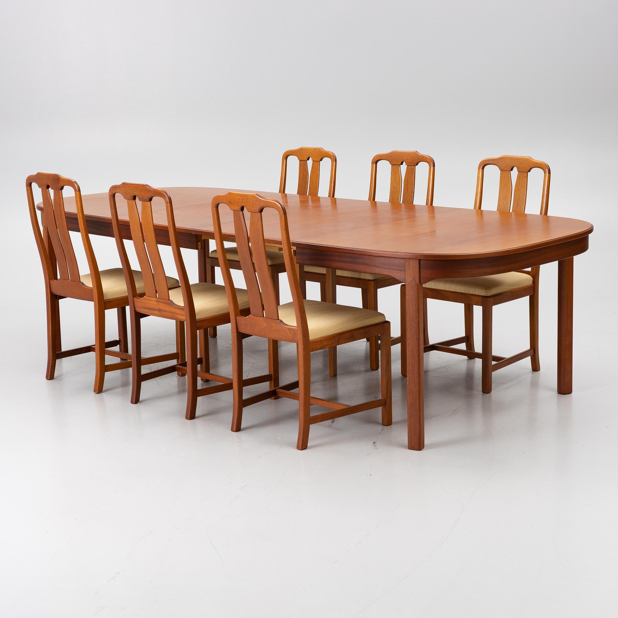 Carl Malmsten, a seven-piece dining suite, 'Ambassadör'.