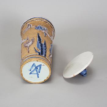 MÄRTA ANKARSVÄRD-GRÖNWALL, a faiance vase from her own workshop,  1920's-30's.