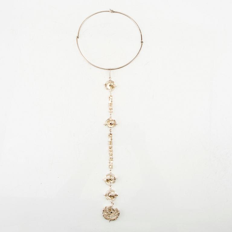 A silver necklace by Juhls Norway.