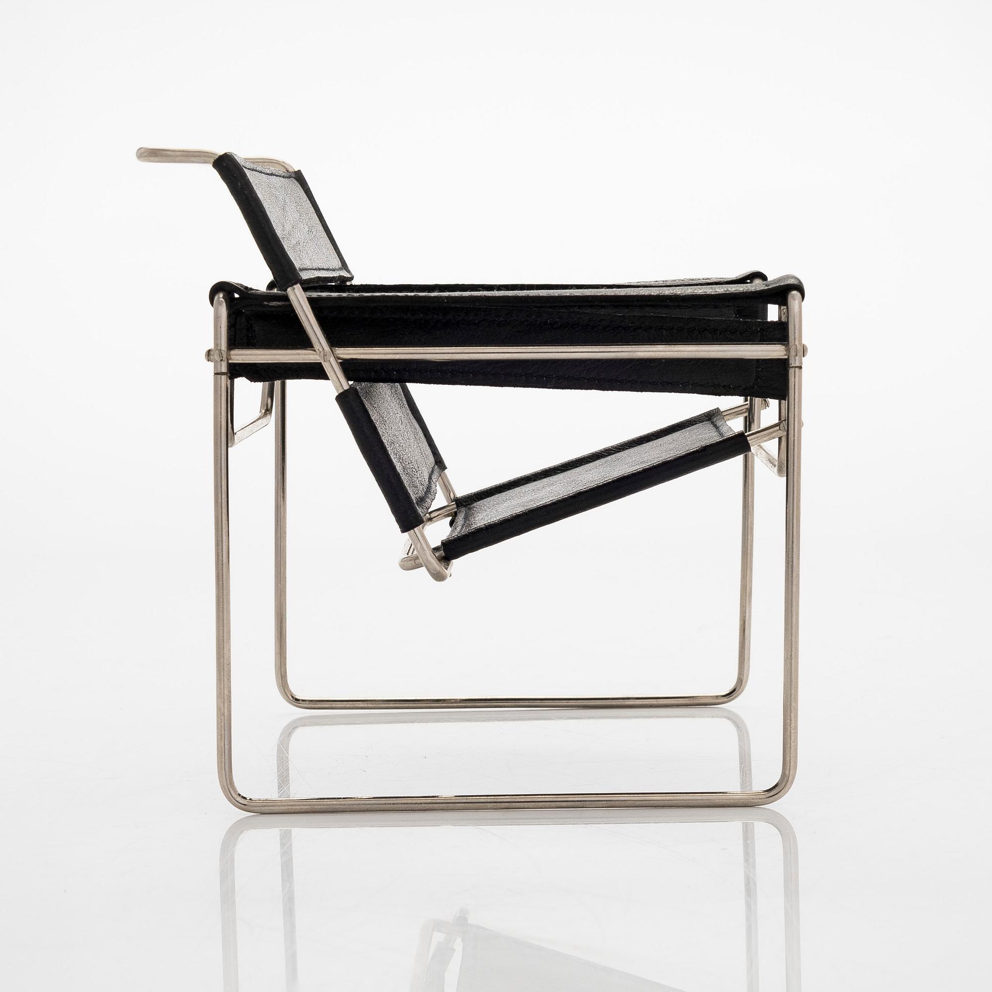 A miniature 'Wassily' chair, Marcel Breuer, Vitra Design Museum.