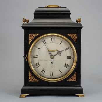An English circa 1800 library clock by Richard Keally, London.