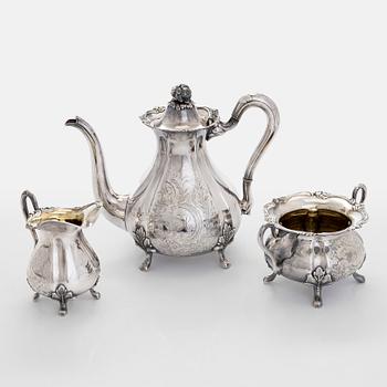 A three-piece silver coffee set, Kultakeskus, Hämeenlinna 1967.
