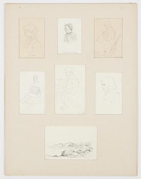 Birger Simonsson, portfolio with 62 drawings. watercolours, pencildrawings.