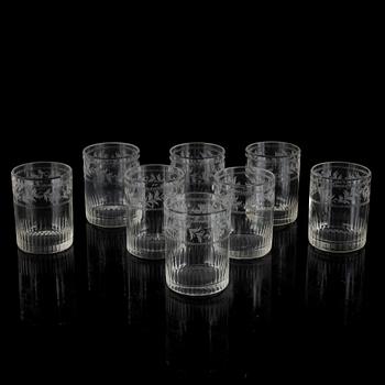 Glas, 14 st, sengustavianska, tidigt 1800-tal.