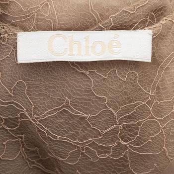 Chloé, a lace silk blouse, size 34.