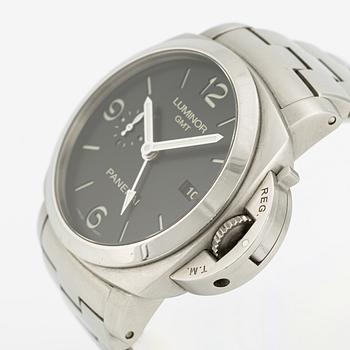 Panerai, Luminor, GMT, wristwatch, 44 mm.