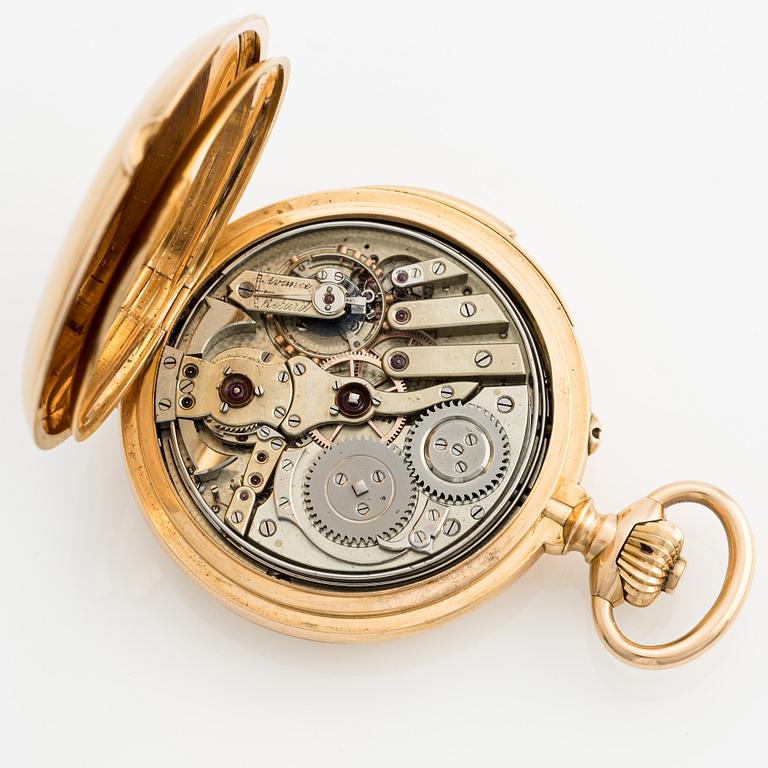 Ane Bing Hger, Paris, pocket watch, repeater, hunter case, 51,5 mm.