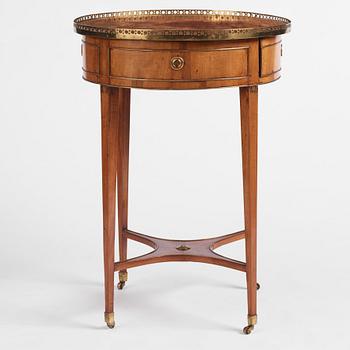 A late Gustavian mahogany table, Stockholm, late 18th century.