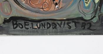 Bo Lundqvist, Komposition med fågel, herre & dam.