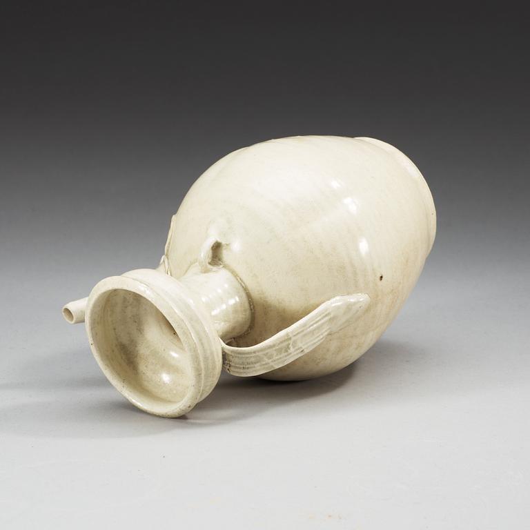 A pale celadon glazed ewer, Yuan dynasty (1271-1368).