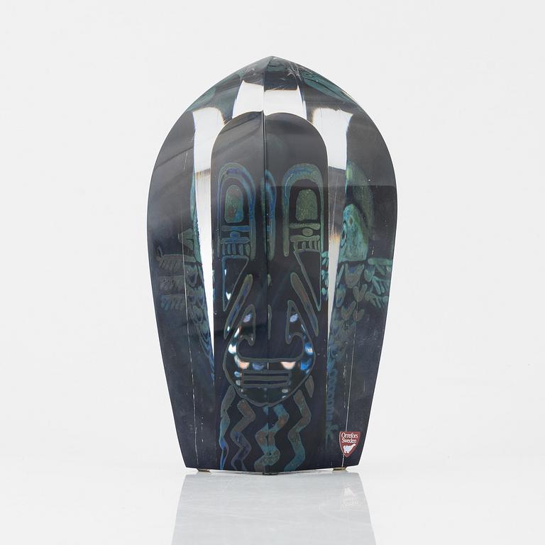Eva Englund, a glass sculpture, 'Totem I', Orrefors Gallery, 40/40, Sweden 1990.