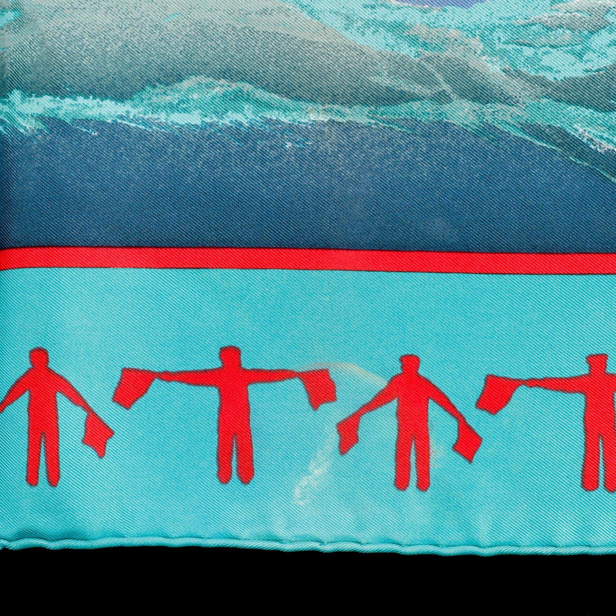 SCARF, siden, En Course", design Yannick Manier, Hermès, Paris, 1900-talets fjärde kvartal.