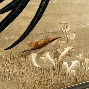 Two Chinese silk embroideries, first half of the 20th Century.