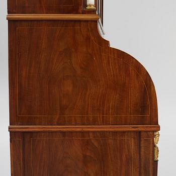 A late Gustavian mahogany secretaire, Stockholm, early 19th century,