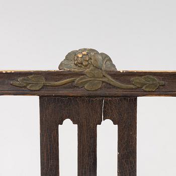 Stolar, ett par, Stockholmsarbeten, av Johan Hammarström, (mästare i Stockholm 1794-1812).sent 1700-tal, Gustavianska.