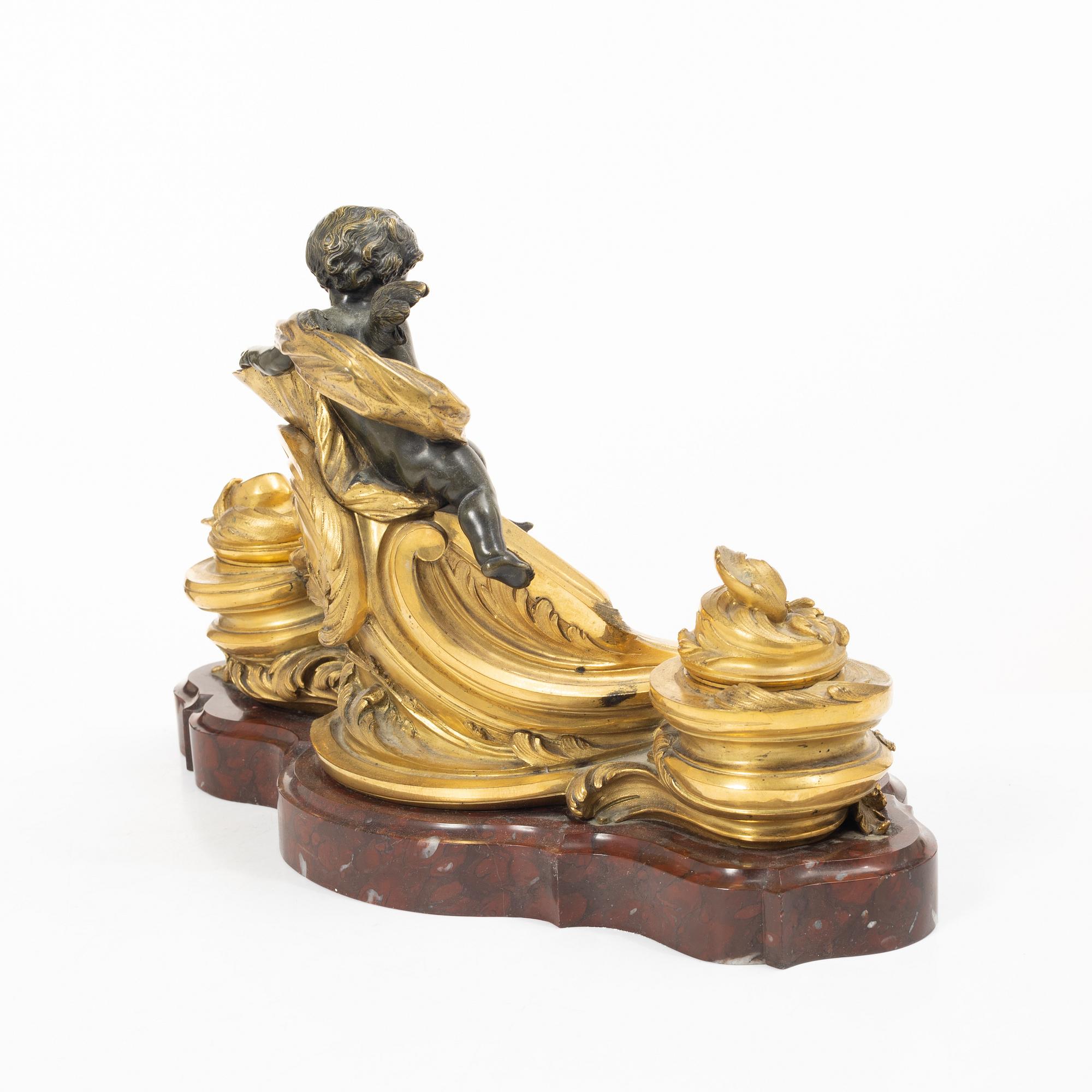 Inkstand, Louis XV style, Deniére, Paris, France, late 19th century.