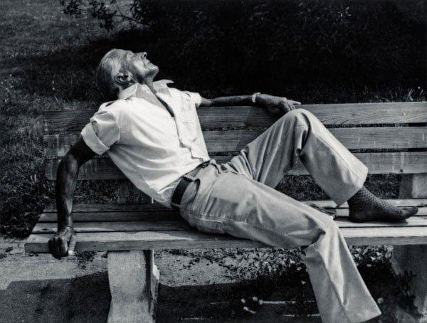 Otmar Thormann, "Man on a bench", 1976.