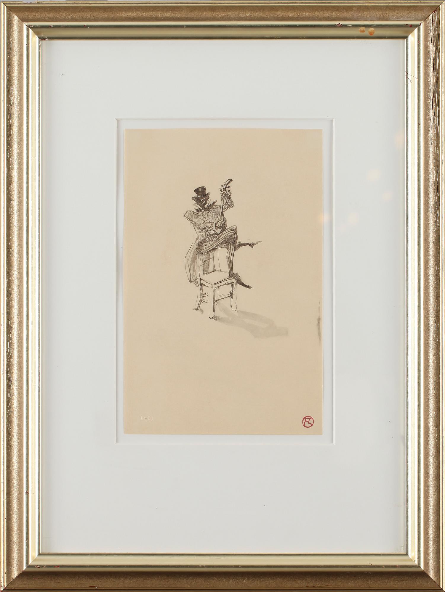 HENRI DE TOULOUSE-LAUTREC, efter, mapp med 17 st litografier, "Au Cirque", Librarie de France, 1900-tal.