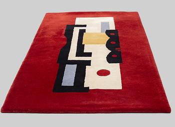 a carpet, tufted, after Fernand Léger, ca 272,5 x 159 cm.