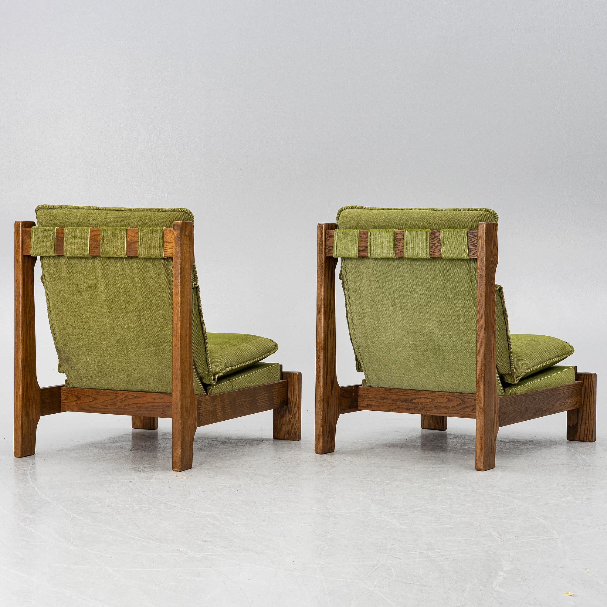 Armchairs, a pair, 1970s.