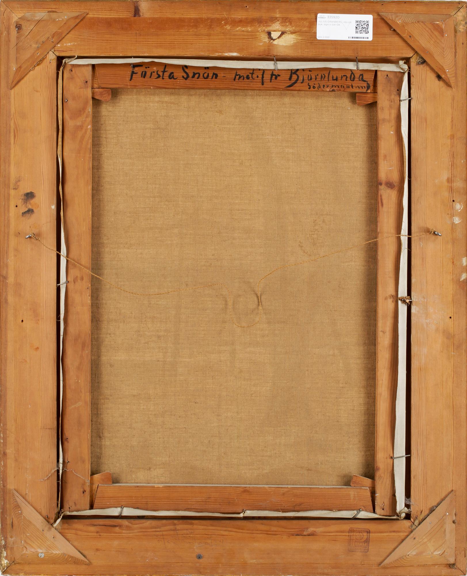 JULIUS GRANBERG, olja på duk, sign o dat-08.