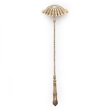 A gilded silver ladle, Paris, France after 1838, likely 19th century.