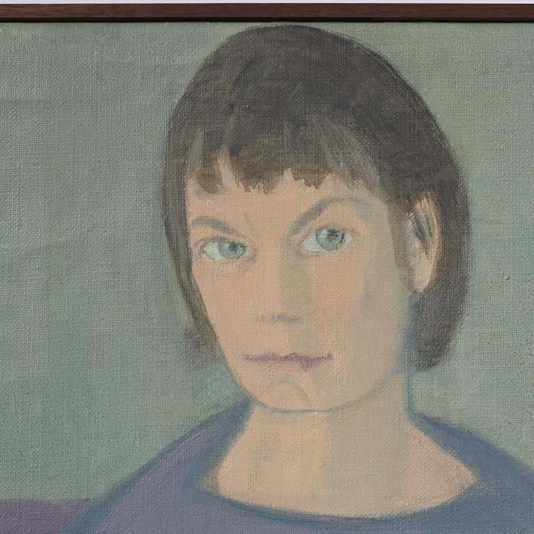 Vera Frisén, oil on relined canvas, signed.