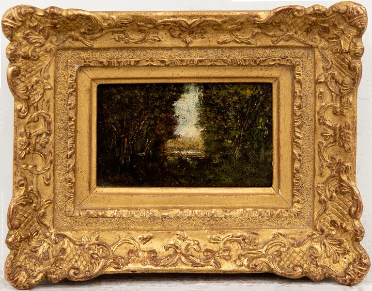 Narcisse Diaz de la Pena, his art  oil on panel bears signature.