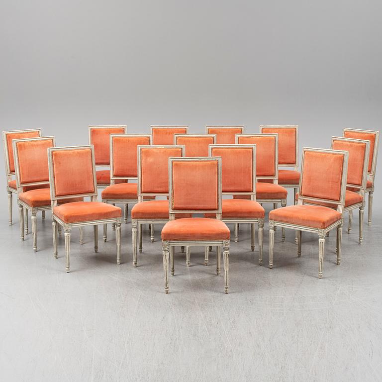 STOLAR, 16 st, Gustaviansk stil, 1900-talets andra hälft.