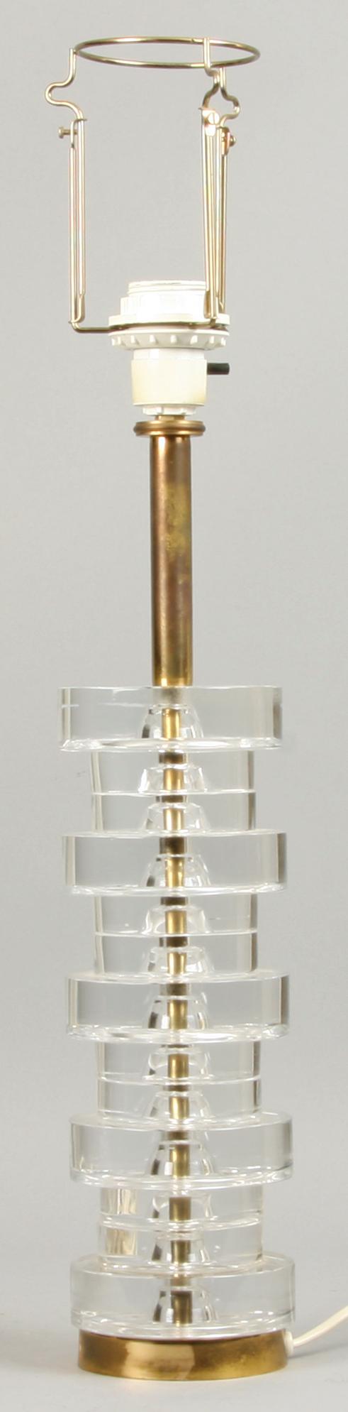 BORDSLAMPA, glas, Carl Fagerlund, Orrefors.
