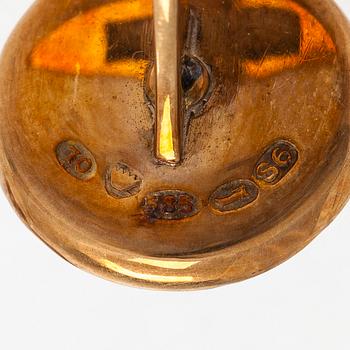 Cufflinks and shirt buttons, 14K gold, mother-of-pearl. Lindroos, Helsinki 1947.