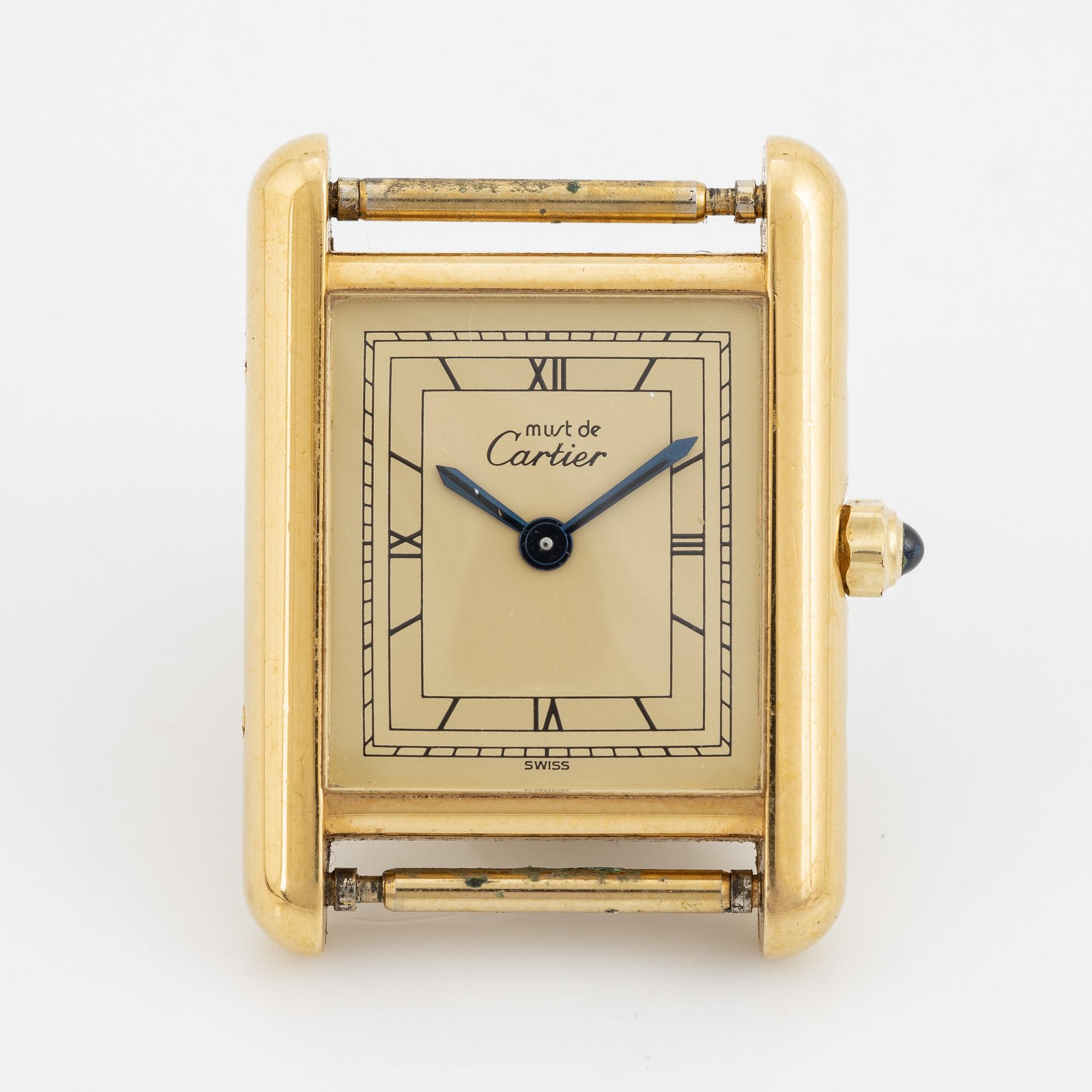 must de Cartier, Tank, armbandsur, 20,5 x 20 (28) mm.