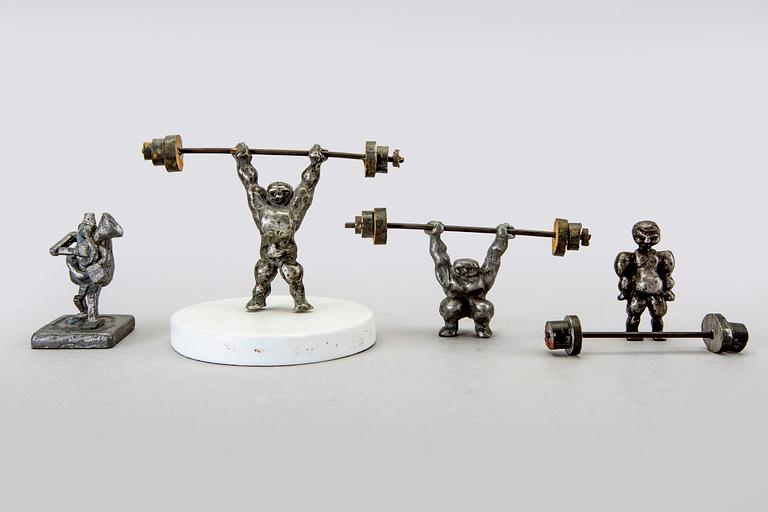 Yngve Lundell, skulpturer 4 st signerade.