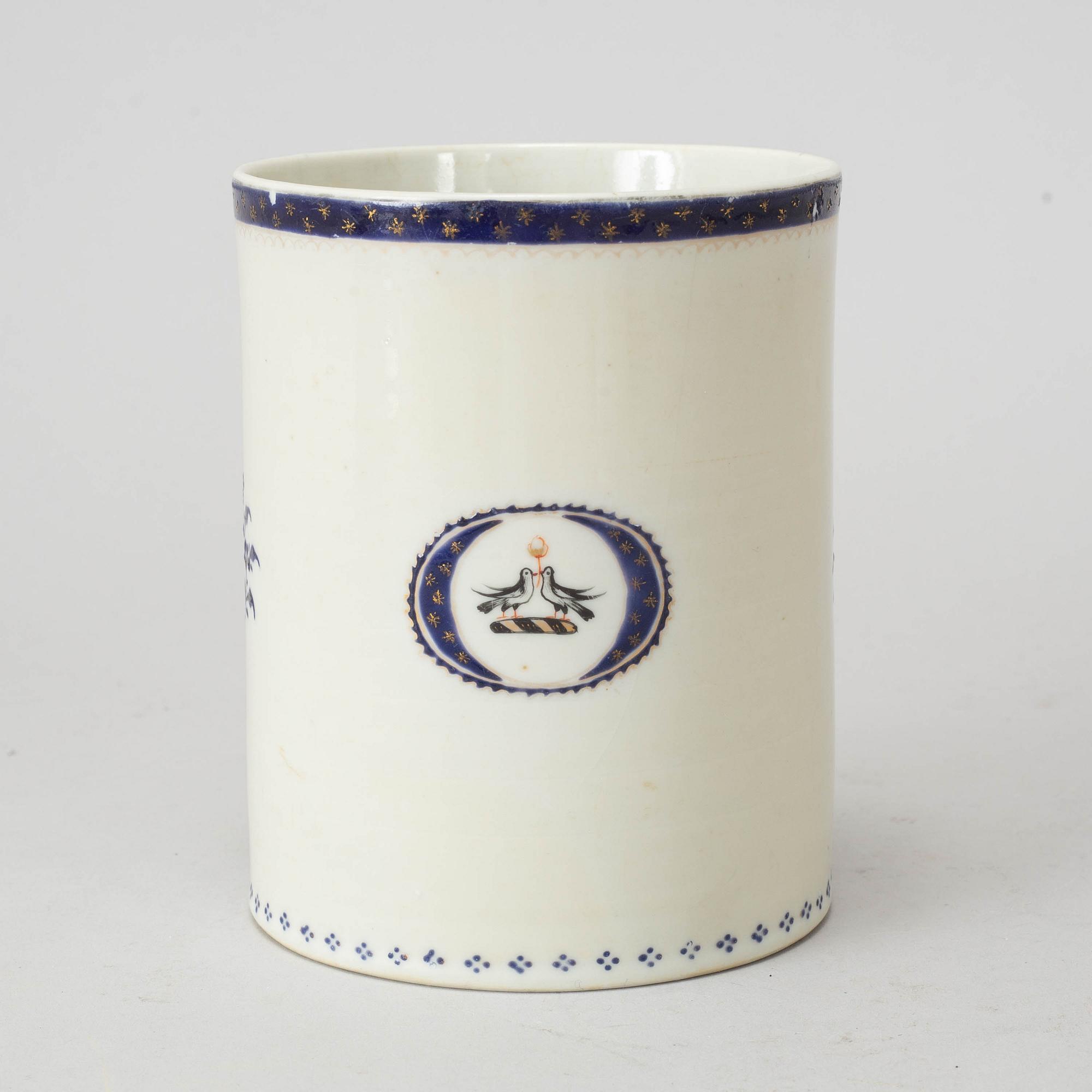 MUGG, kompaniporslin. Qingdynastin, Jiaqing (1796-1820).