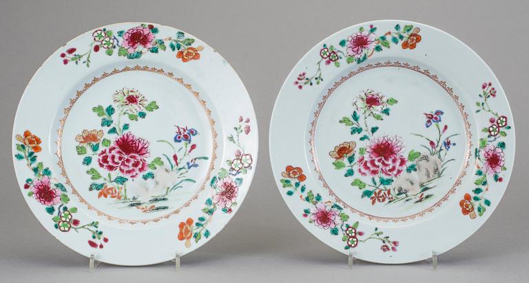 TALLRIKAR, 2+1+1, porslin, Kina, Qianlong (1736-95).