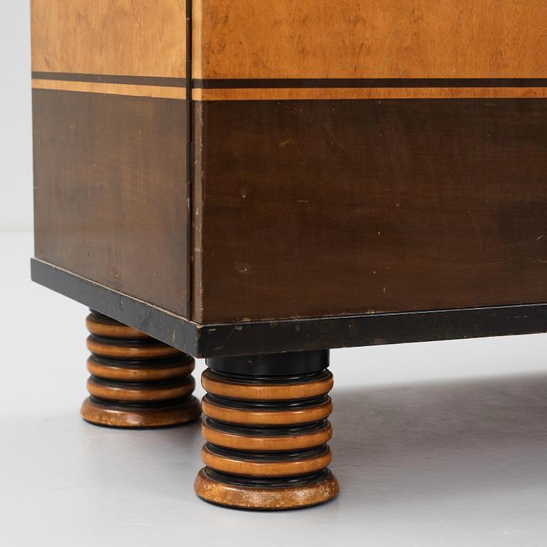 Otto Schulz, a stained birch cabinet, Boet, Gothenburg, Sweden 1930's.