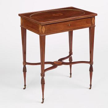 A late Gustavian mahogany table by F. A. Eckstein (master in Stockholm 1794-1814).