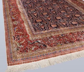Carpet, Oriental silk, 373 x 274 cm.