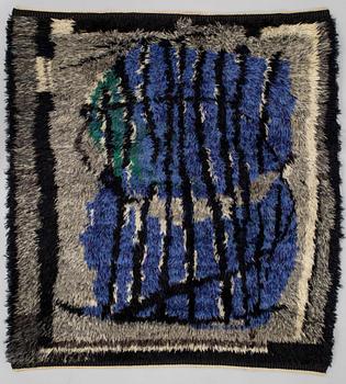 Staffan Hallström, A signed "SH" rya rug, circa 149 x 136 cm.