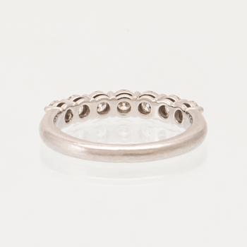 Tiffany & Co, a half eternity ring in platinum 950 with round brilliant-cut diamonds.