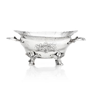 A Swedish 18th Century candy server/bowl, silver, mark of Simson Ryberg, Stockholm 1791.