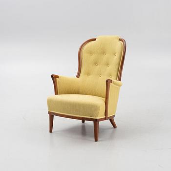 Carl Malmsten, a 'Vår fru' armchair, OH Sjögren, Tranås 1986.